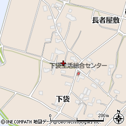 秋田県大仙市四ツ屋（下袋）周辺の地図