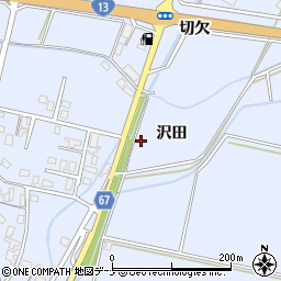 秋田県大仙市神宮寺（沢田）周辺の地図
