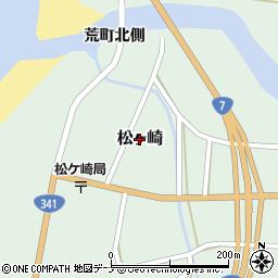 秋田県由利本荘市松ヶ崎周辺の地図