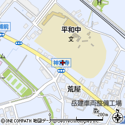 秋田県大仙市神宮寺（荒屋）周辺の地図