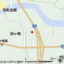 秋田県由利本荘市松ヶ崎（荒町北側）周辺の地図