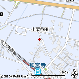 秋田県大仙市神宮寺上栗谷田36周辺の地図