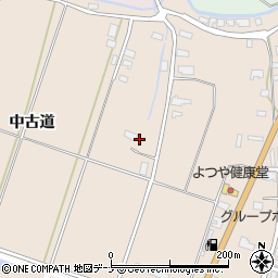 秋田県大仙市四ツ屋中古道周辺の地図