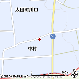 秋田県大仙市太田町川口中村44周辺の地図