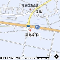 秋田県大仙市神宮寺（福島家下）周辺の地図