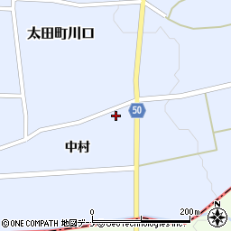 秋田県大仙市太田町川口中村43周辺の地図