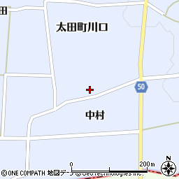秋田県大仙市太田町川口中村70周辺の地図