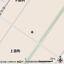 秋田県大仙市四ツ屋上嘉町周辺の地図