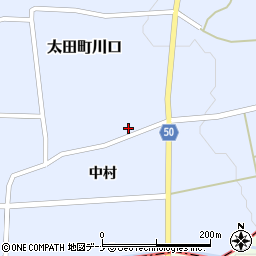 秋田県大仙市太田町川口中村72周辺の地図