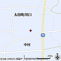 秋田県大仙市太田町川口中村周辺の地図