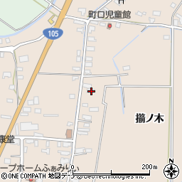 秋田県大仙市四ツ屋擶ノ木周辺の地図