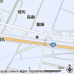 秋田県大仙市神宮寺薬師周辺の地図