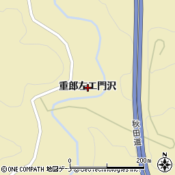 秋田県大仙市大沢郷寺重郎左エ門沢周辺の地図