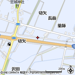 秋田県大仙市神宮寺長面周辺の地図