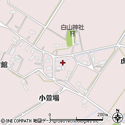 秋田県大仙市新谷地小萱場周辺の地図