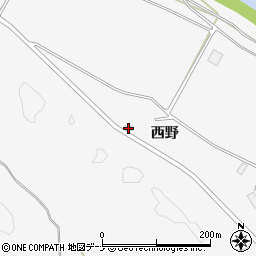 秋田県大仙市南外西野89周辺の地図