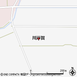 秋田県大仙市横堀川戸賀周辺の地図