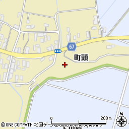 秋田県大仙市北楢岡町頭周辺の地図