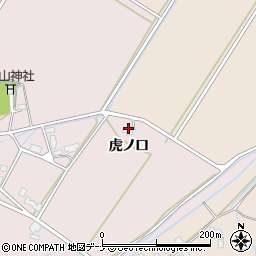 秋田県大仙市新谷地虎ノ口周辺の地図
