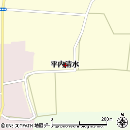 秋田県大仙市太田町横沢平内清水周辺の地図