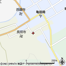 秋田県由利本荘市岩城亀田最上町本海小路40周辺の地図