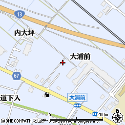 秋田県大仙市神宮寺大浦前周辺の地図