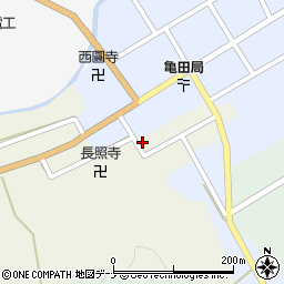 秋田県由利本荘市岩城亀田最上町本海小路16周辺の地図