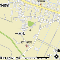秋田県大仙市北楢岡一本木周辺の地図