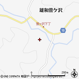 秋田県秋田市雄和萱ケ沢萱ケ沢29周辺の地図