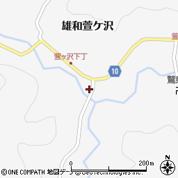 秋田県秋田市雄和萱ケ沢萱ケ沢61周辺の地図