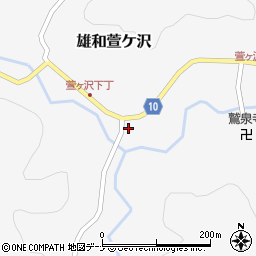 秋田県秋田市雄和萱ケ沢萱ケ沢6周辺の地図