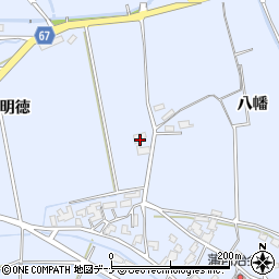秋田県大仙市神宮寺明徳周辺の地図