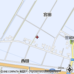秋田県大仙市神宮寺宮田周辺の地図