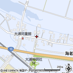 秋田県大仙市神宮寺大浦周辺の地図