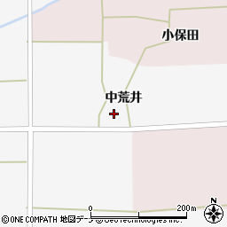 秋田県大仙市太田町駒場中荒井28周辺の地図