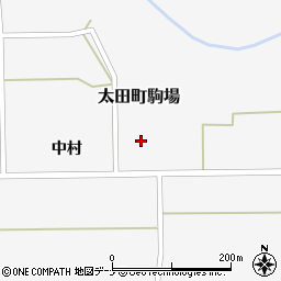 秋田県大仙市太田町駒場（中村）周辺の地図