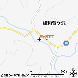 秋田県秋田市雄和萱ケ沢萱ケ沢37周辺の地図