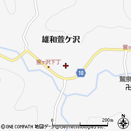 秋田県秋田市雄和萱ケ沢萱ケ沢58周辺の地図