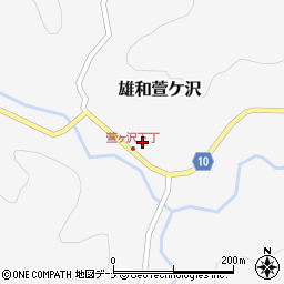 秋田県秋田市雄和萱ケ沢萱ケ沢56周辺の地図