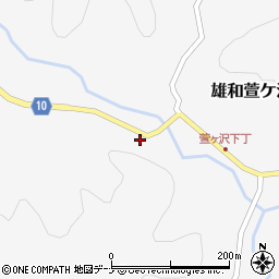 秋田県秋田市雄和萱ケ沢萱ケ沢2周辺の地図