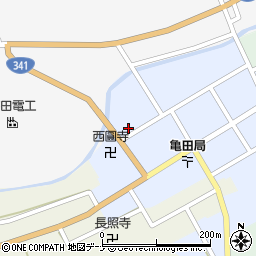 秋田県由利本荘市岩城亀田大町蔵小路30周辺の地図