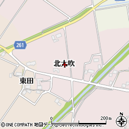 秋田県大仙市清水北大吹周辺の地図
