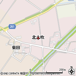 秋田県大仙市清水（北大吹）周辺の地図
