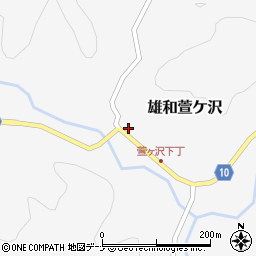 秋田県秋田市雄和萱ケ沢萱ケ沢40周辺の地図