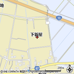 秋田県大仙市北楢岡（下新屋）周辺の地図