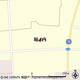 秋田県大仙市太田町横沢堀ノ内周辺の地図