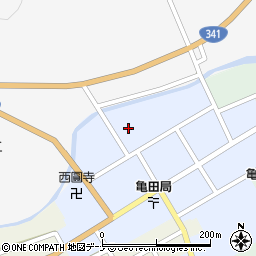 秋田県由利本荘市岩城亀田大町蔵小路72周辺の地図