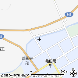 秋田県由利本荘市岩城亀田大町蔵小路71周辺の地図