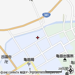 秋田県由利本荘市岩城亀田大町蔵小路49周辺の地図