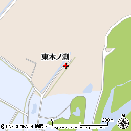 秋田県大仙市四ツ屋東木ノ渕周辺の地図